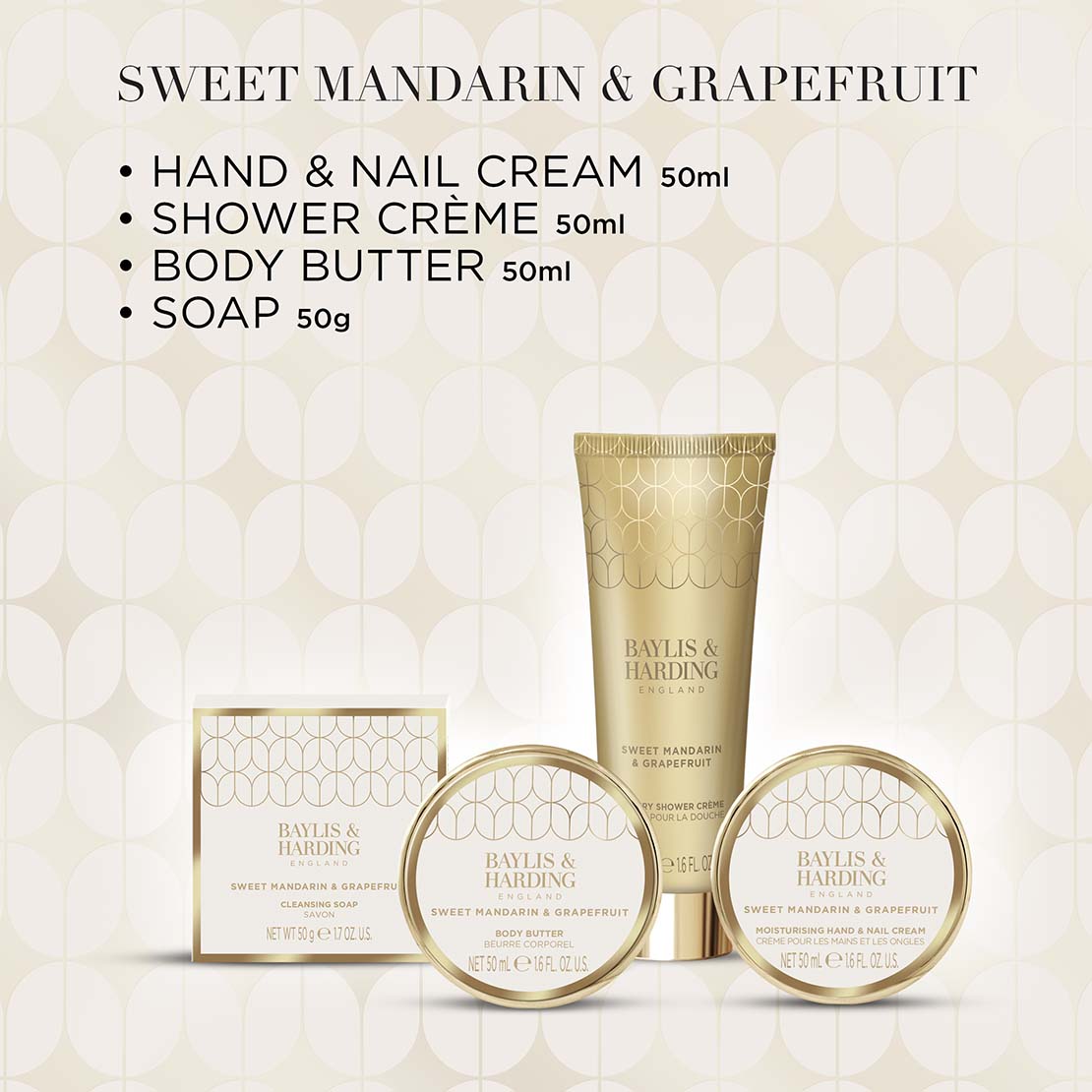 Sweet Mandarin & Grapefruit Luxury Pamper Tin Gift Set - Multi