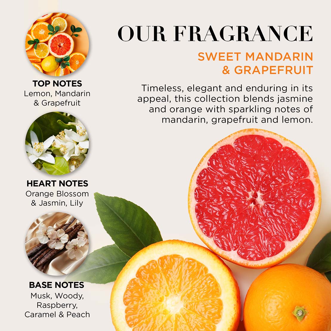 Sweet Mandarin & Grapefruit Indulgent Bag Of Luxury Gift Set - Multi
