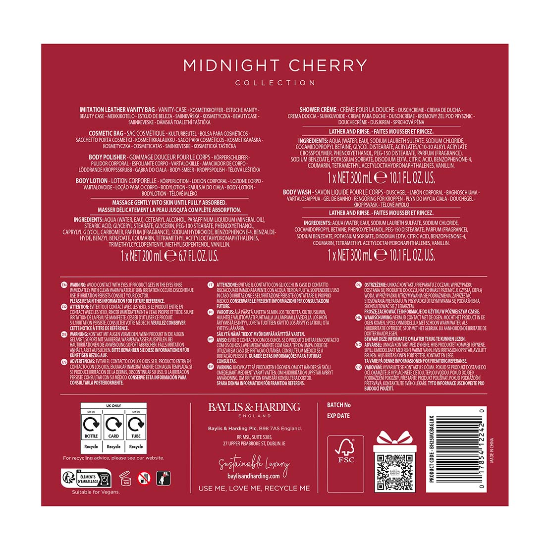 Midnight Cherry Bags Of Beauty Gift Set - Multi