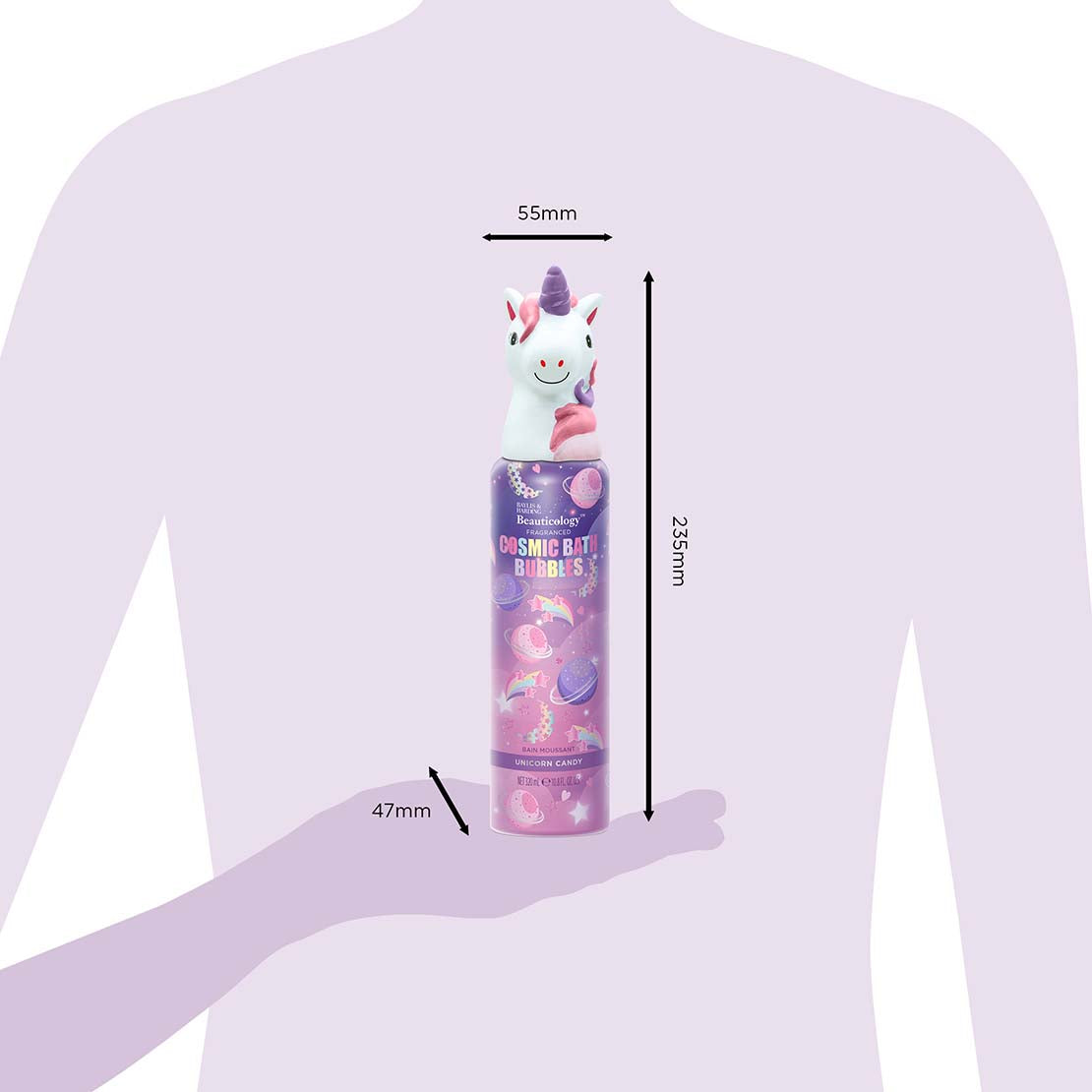 Beauticology Cosmic Unicorn Candy Bath Bubbles Gift - Multi