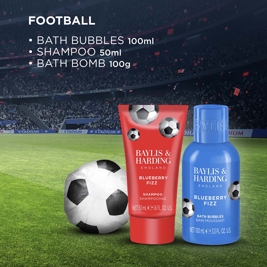 Football Stars Wash Bag Gift Set - Multi