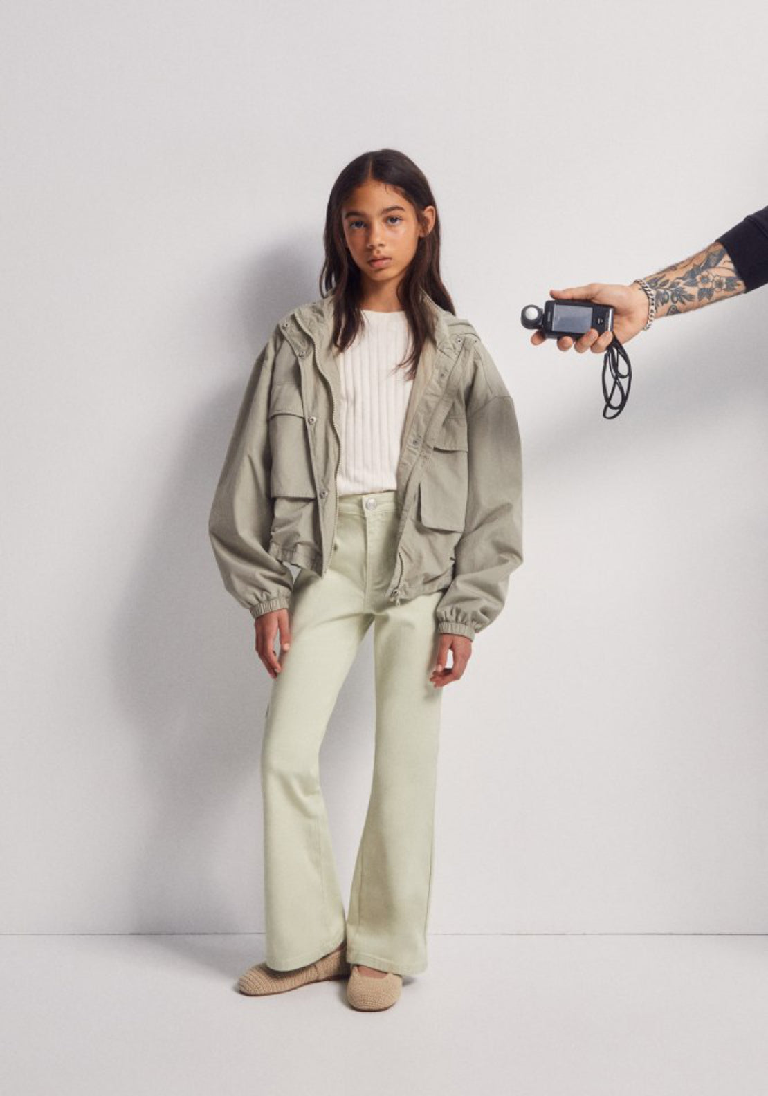 Sfera Bell Bottom Trousers - Green 5 Shaws Department Stores
