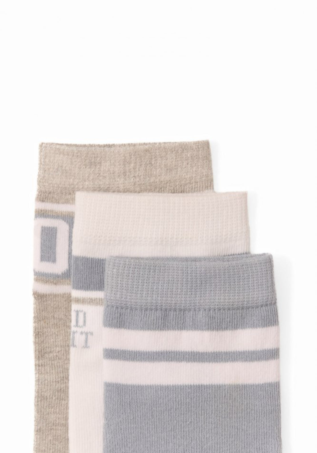 Sfera 3 Pack Long Socks - Grey 2 Shaws Department Stores