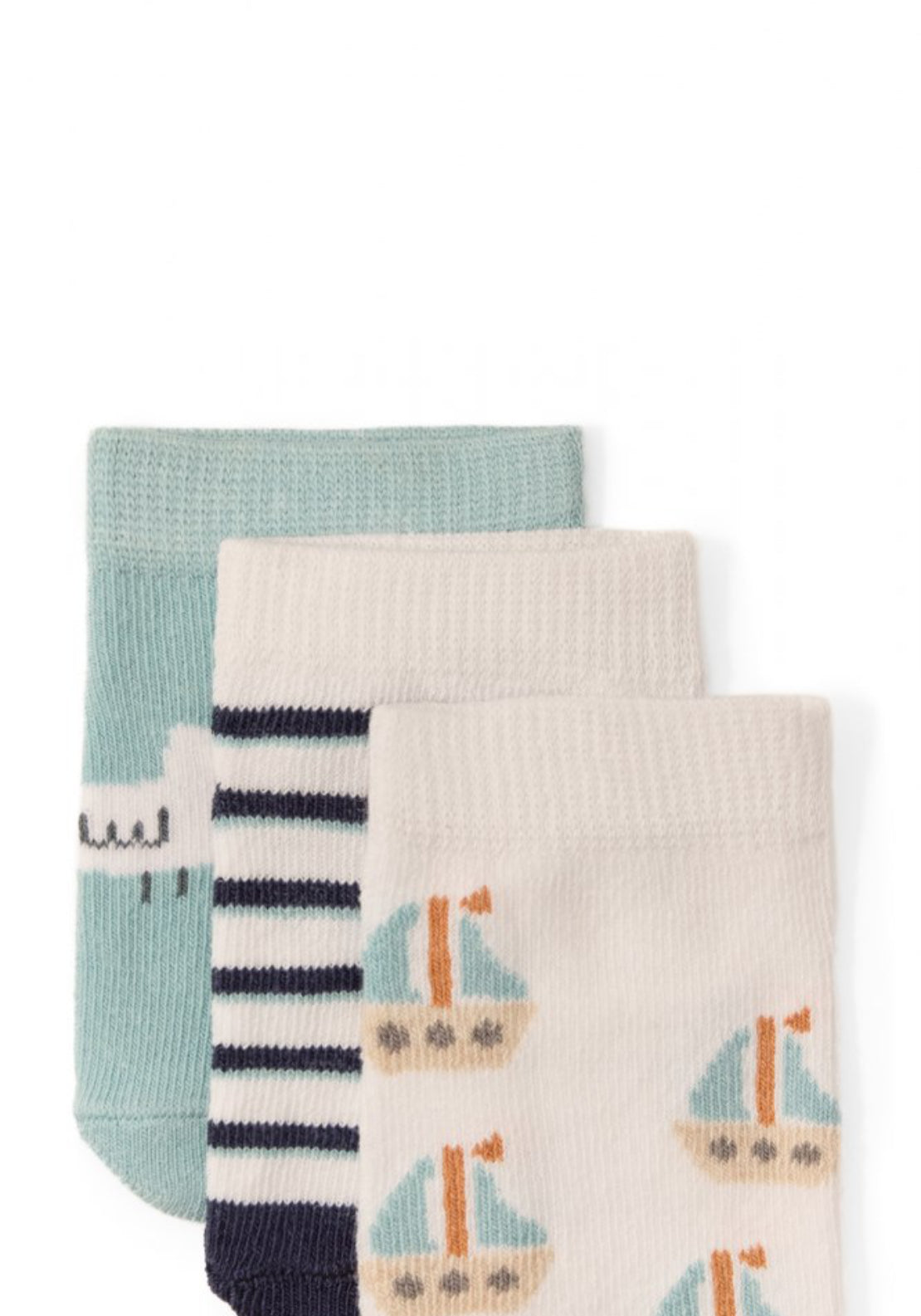 Sfera 3 Pack Boat Socks - Blue 2 Shaws Department Stores