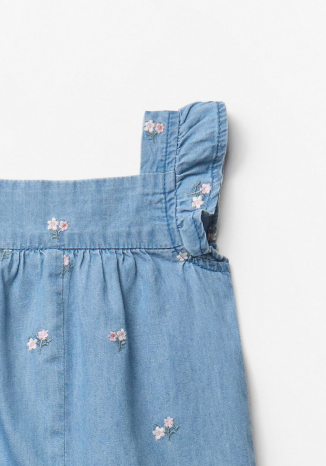 Sfera Light Denim Embroidered Jumpsuit - Denim Light Wash 3 Shaws Department Stores