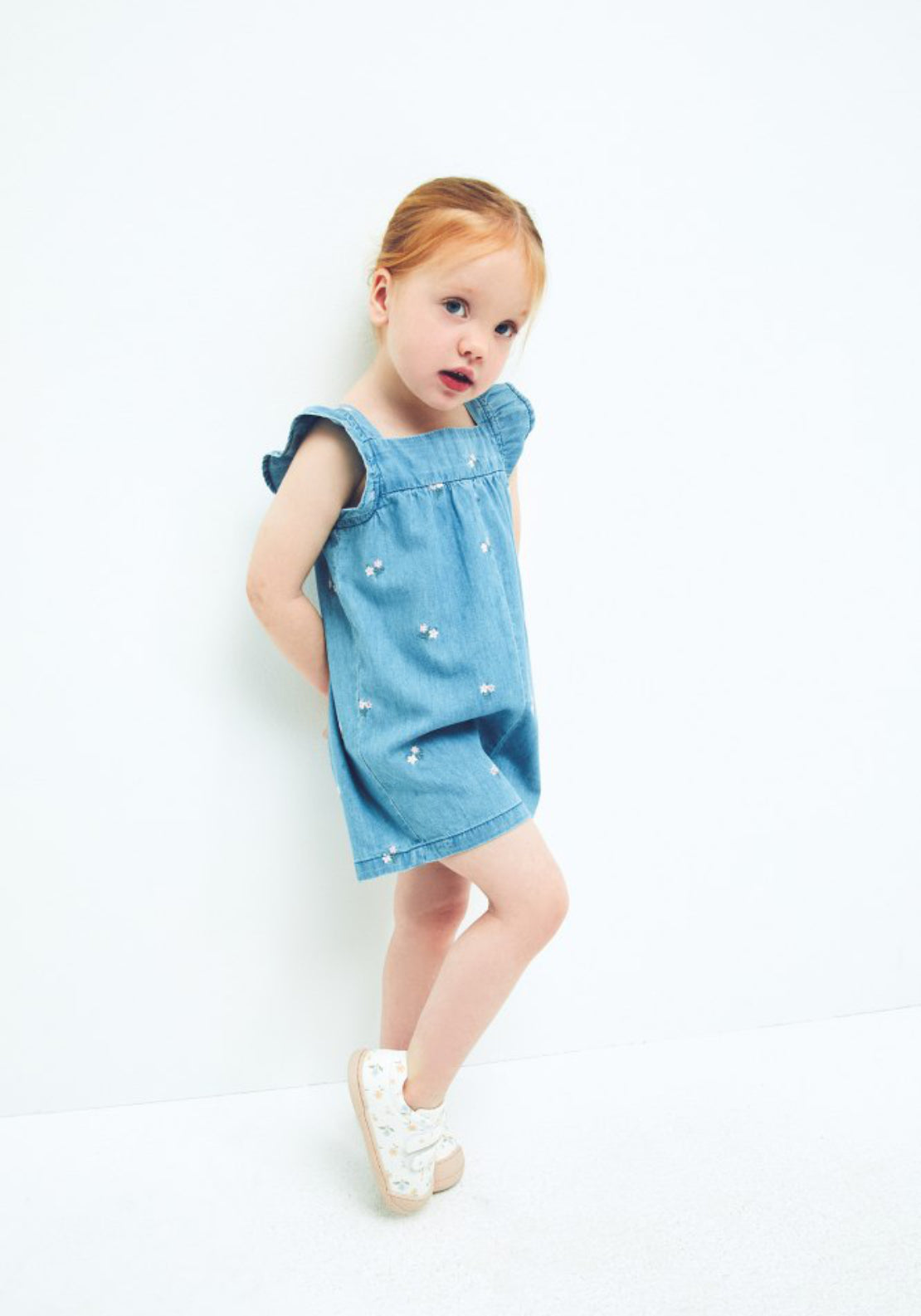 Sfera Light Denim Embroidered Jumpsuit - Denim Light Wash 7 Shaws Department Stores
