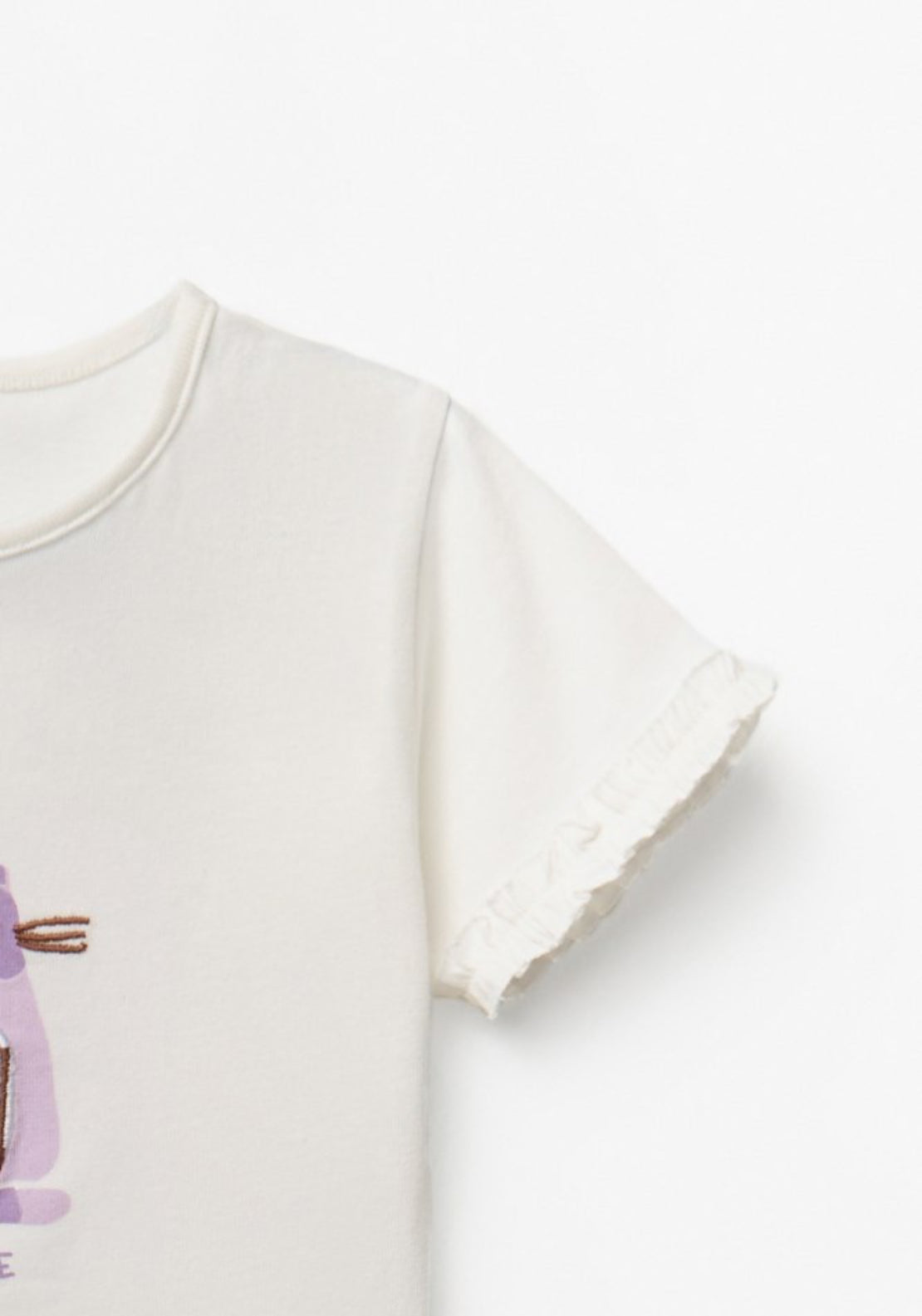 Sfera Kitty Patch T-Shirt - White 2 Shaws Department Stores