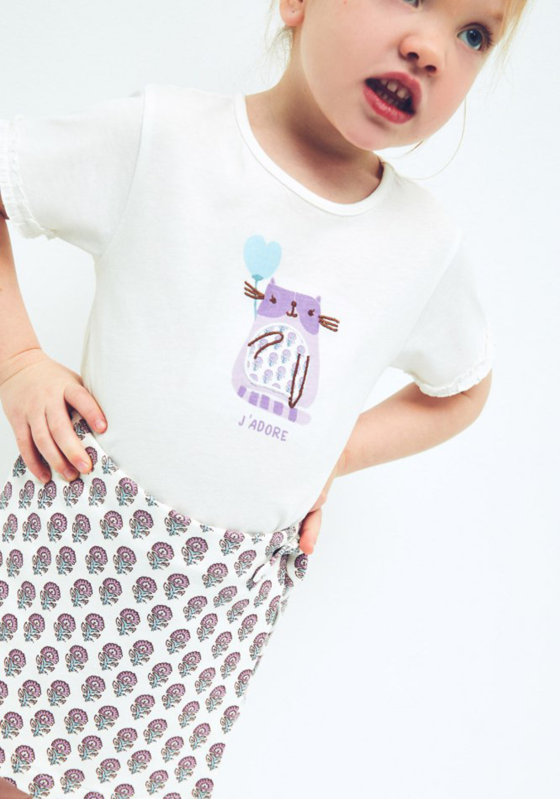 Sfera Kitty Patch T-Shirt - White 5 Shaws Department Stores