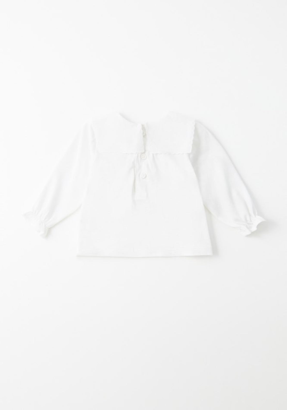 Sfera Plain Embroidered T-Shirt - White 2 Shaws Department Stores