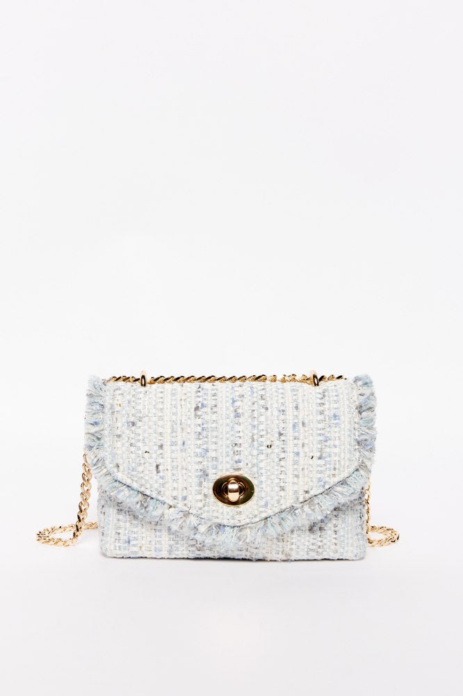 Sfera Mini Fringed Crossbody - Blue 1 Shaws Department Stores
