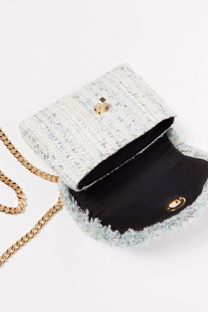 Sfera Mini Fringed Crossbody - Blue 4 Shaws Department Stores
