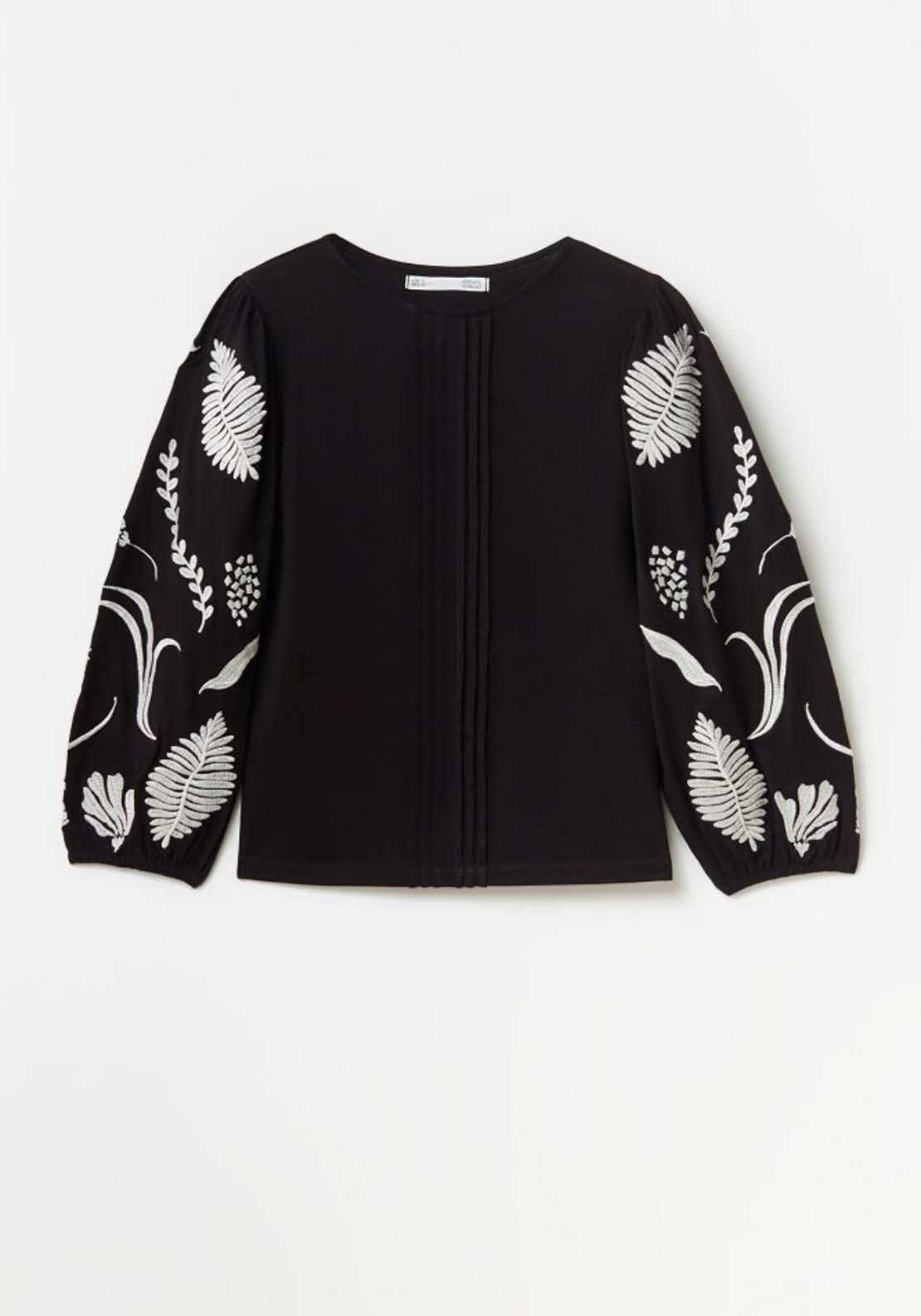 Sfera Long Sleeve Front Embroidered Top 5 Shaws Department Stores