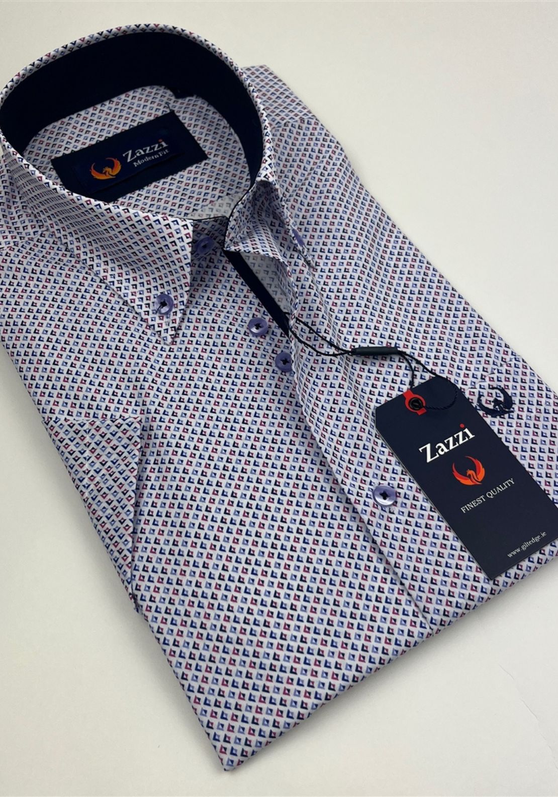 Zazzi Short Sleeve Printed Shirt - Berry 2 Shaws Department Stores
