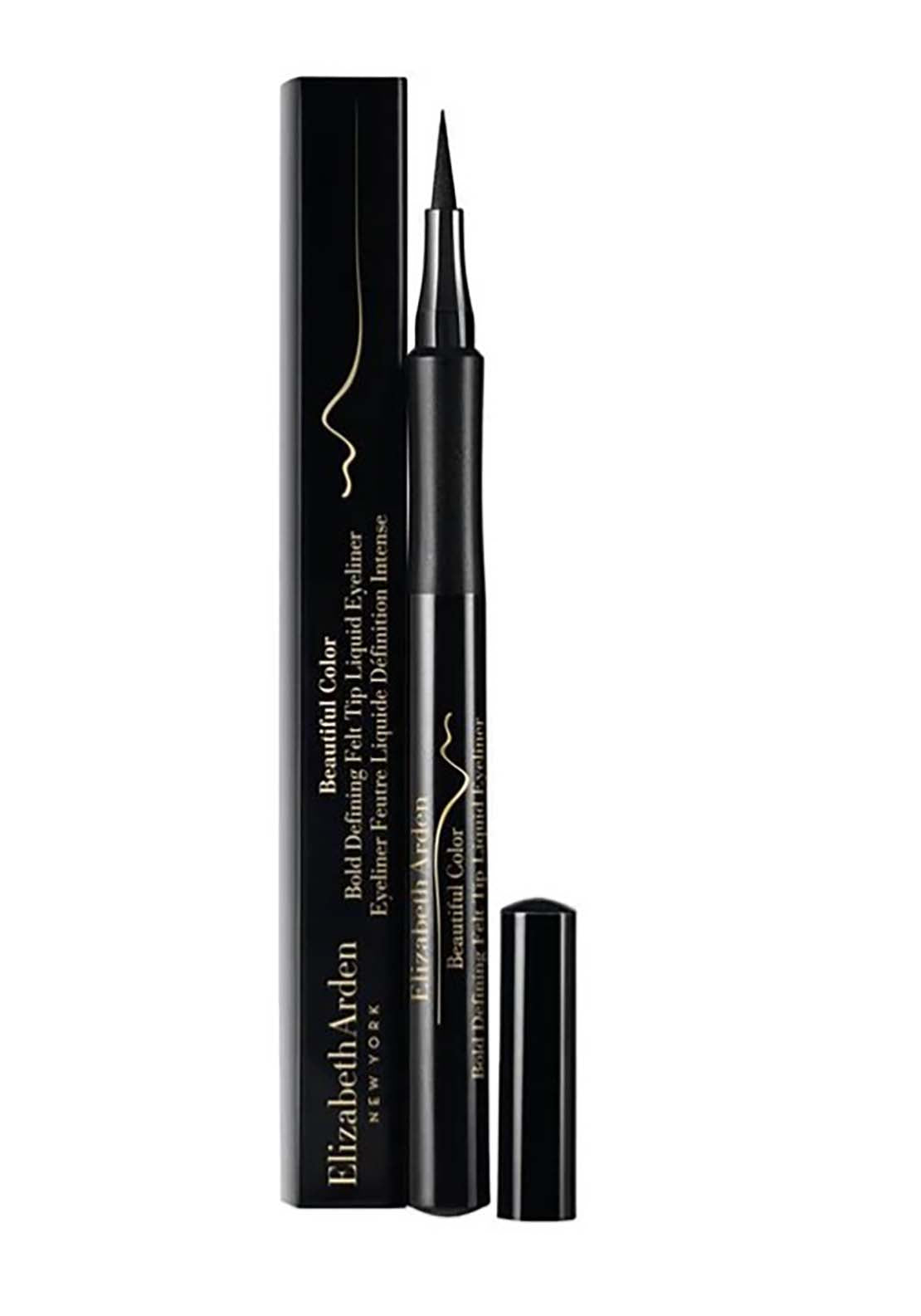 Elizabeth Arden Beautiful Color Bold Defining Felt Tip Liquid Eyeliner - Seriously Black 1 Shaws Department Stores