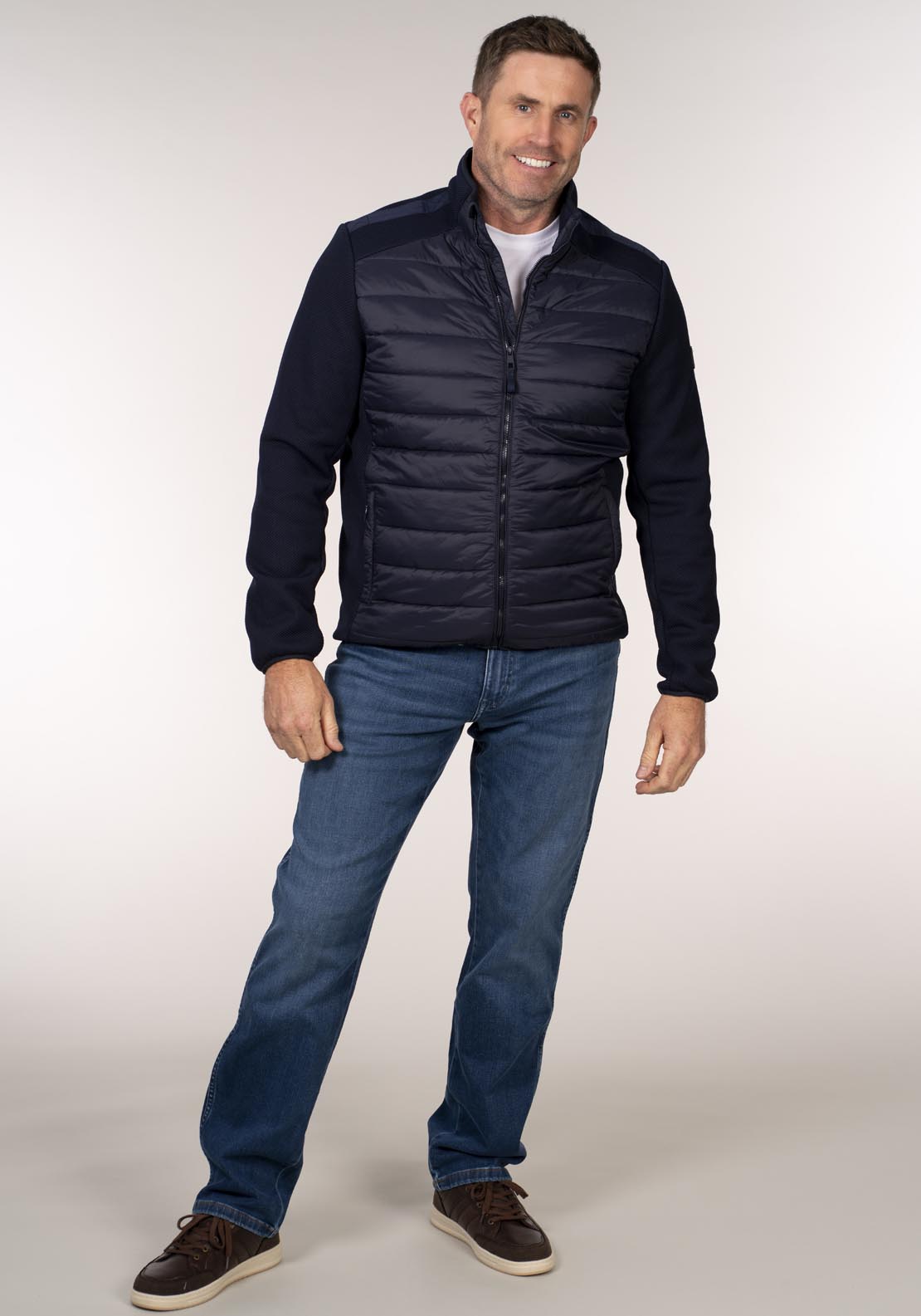 Yeats Quilted Seasonal Jacket - Blue 5 Shaws Department Stores