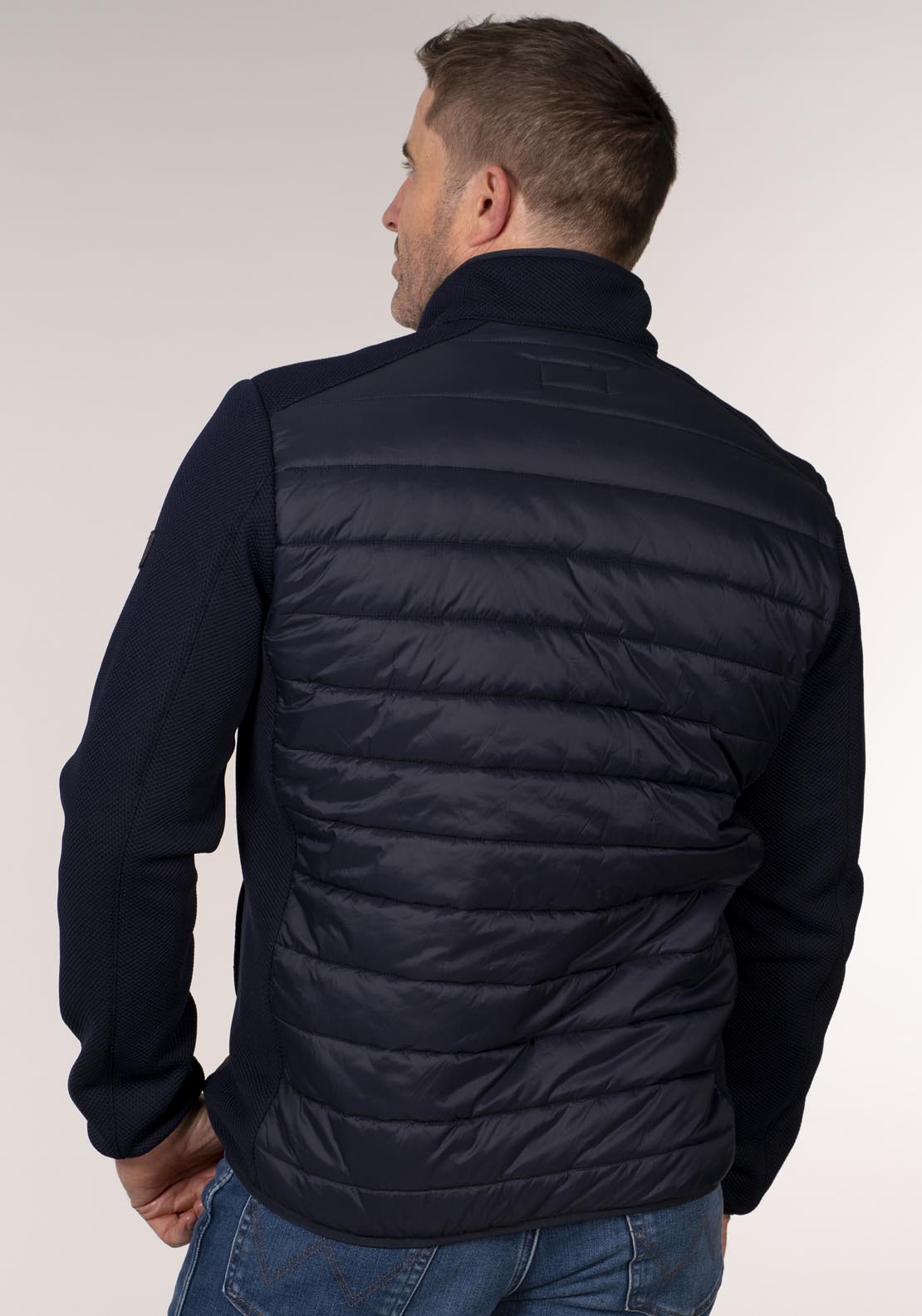 Yeats Quilted Seasonal Jacket - Blue 2 Shaws Department Stores
