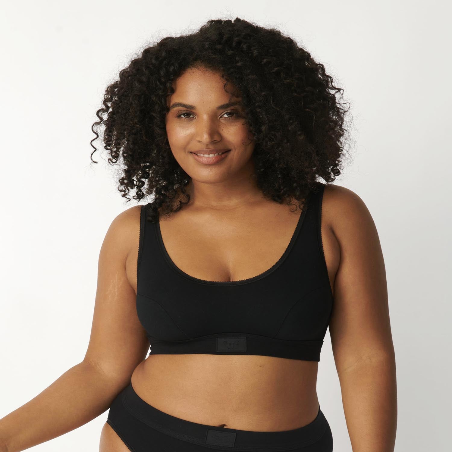 Sloggi Double Comfort Top Bra - Black 1 Shaws Department Stores
