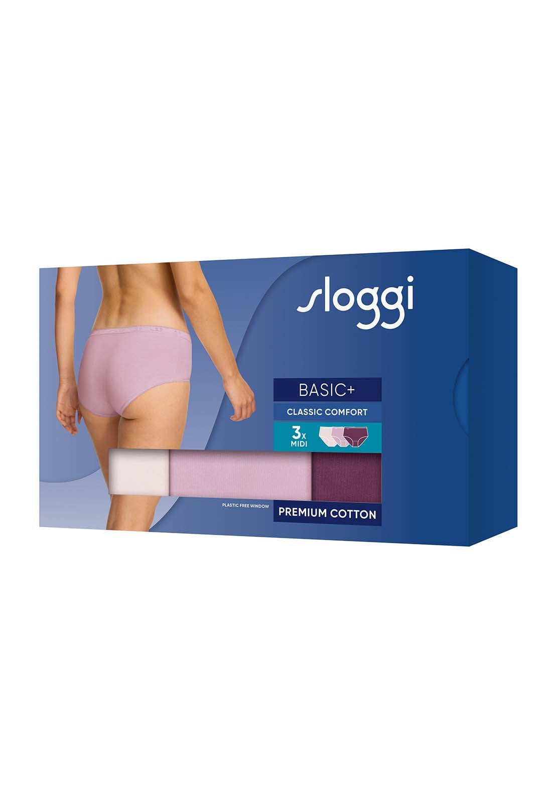 Sloggi Basic Midi 3 Pack - Multi 2 Shaws Department Stores