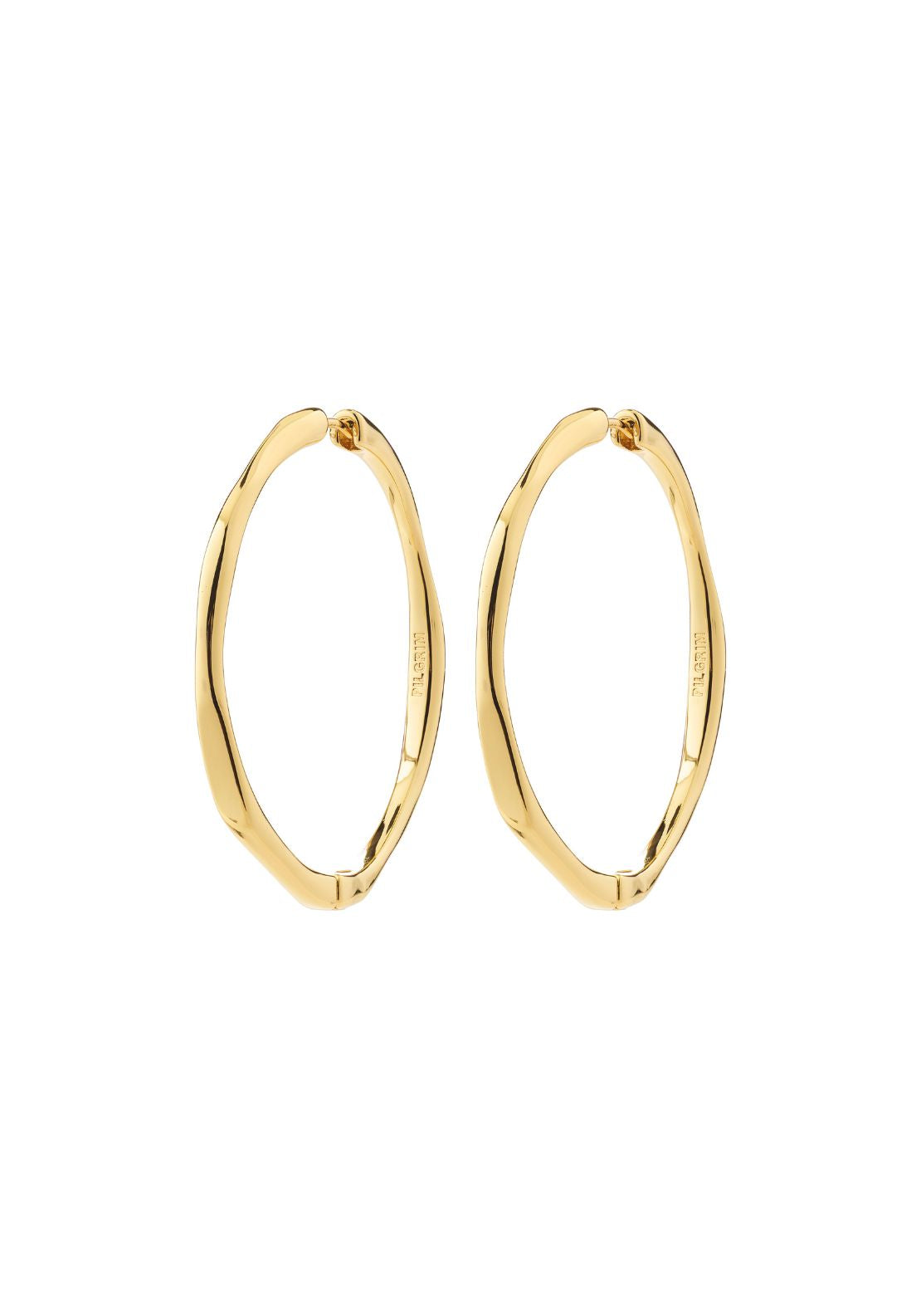 Presence Gold Plated Hoop Earrings - Gold