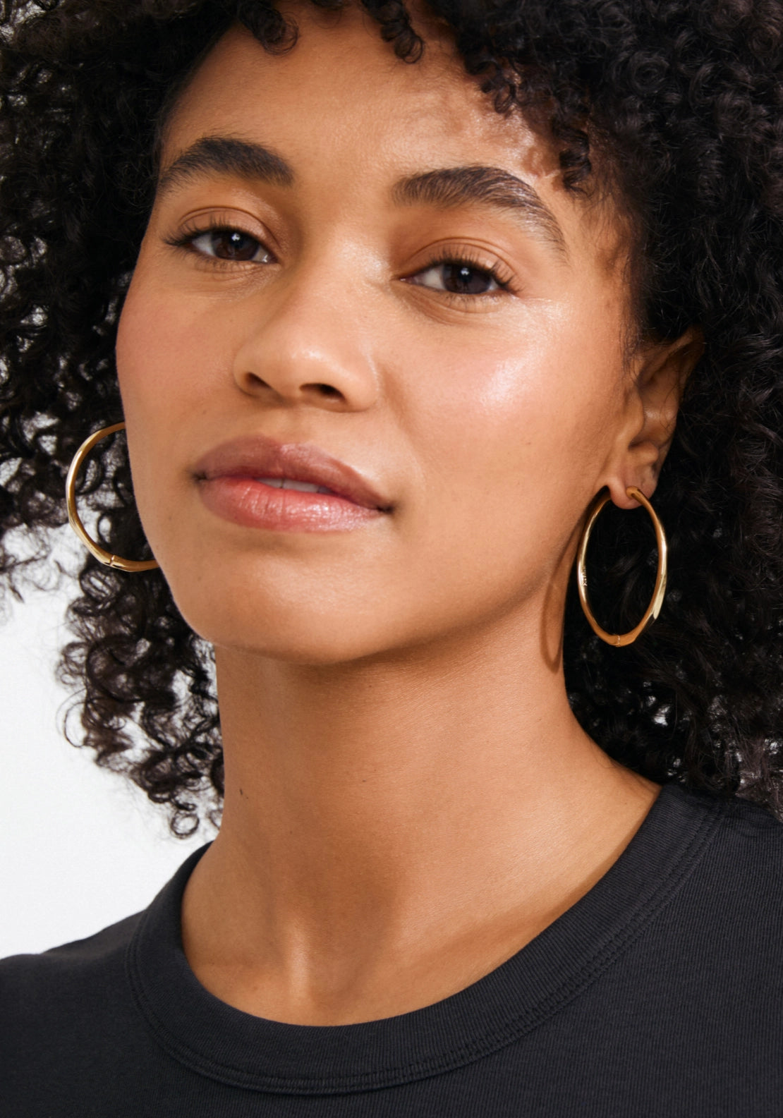 Presence Gold Plated Hoop Earrings - Gold