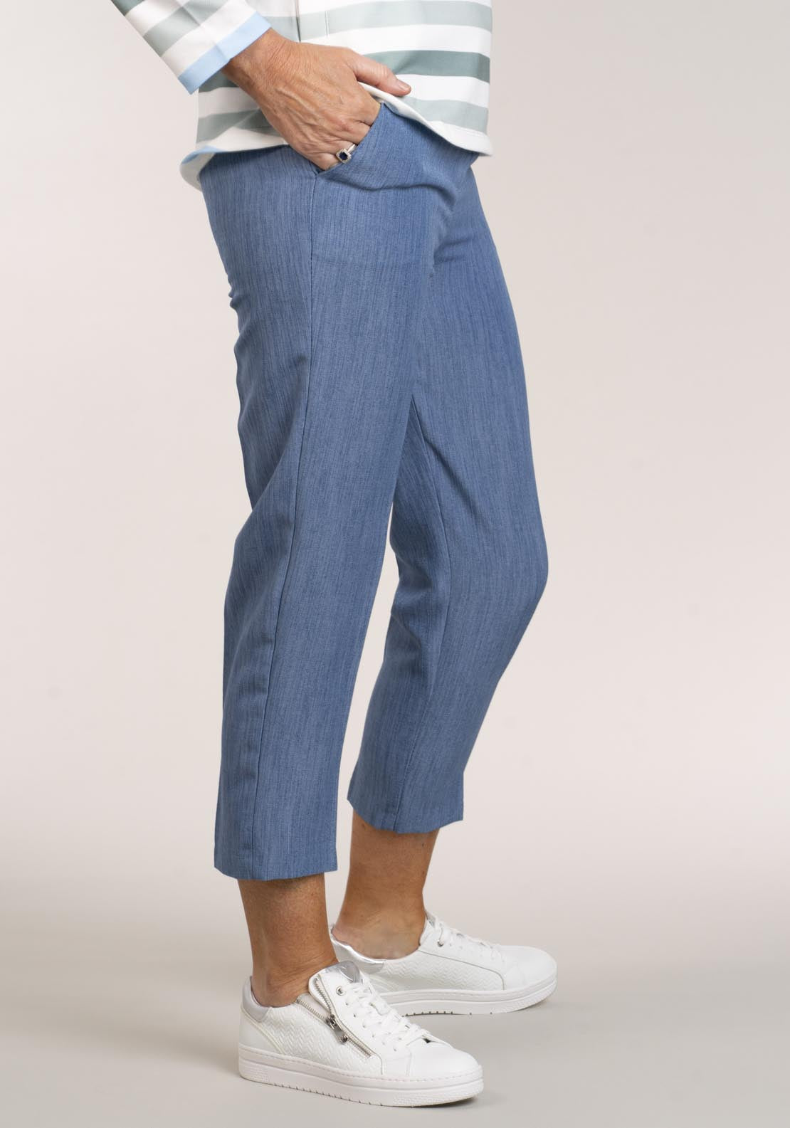 Tea Lane Pv Pant Half Elastic 25In - Blue 4 Shaws Department Stores