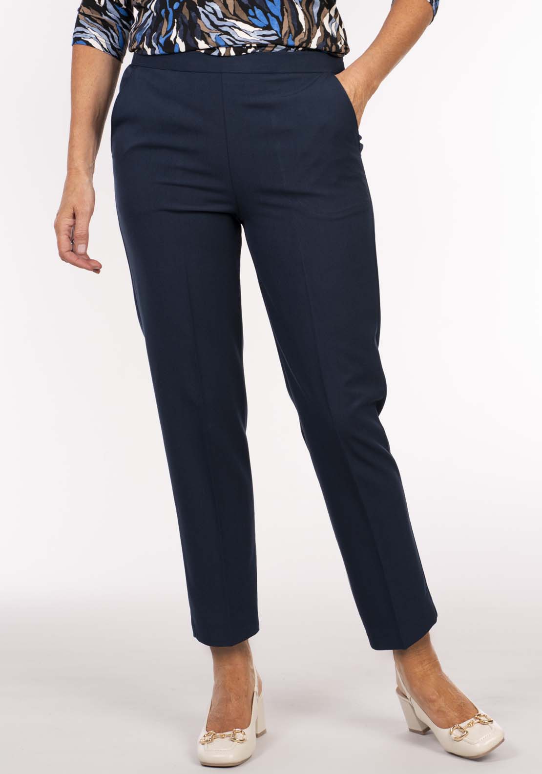 Tea Lane 25 Full Back Elastic Pant - Navy 1 Shaws Department Stores