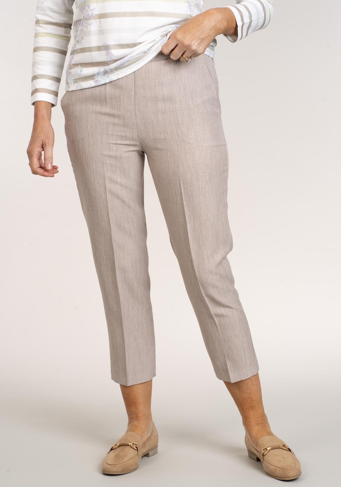 Tea Lane Pv Pant Half Elastic 25In - Grey 6 Shaws Department Stores
