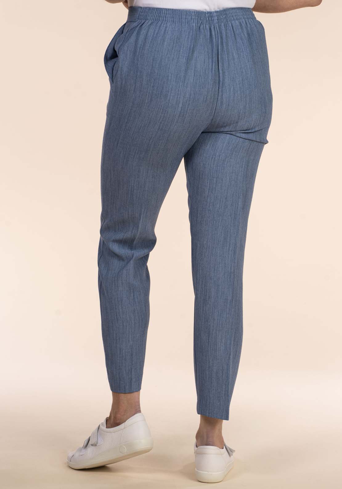 Tea Lane Half Elastic Pant - Blue 2 Shaws Department Stores