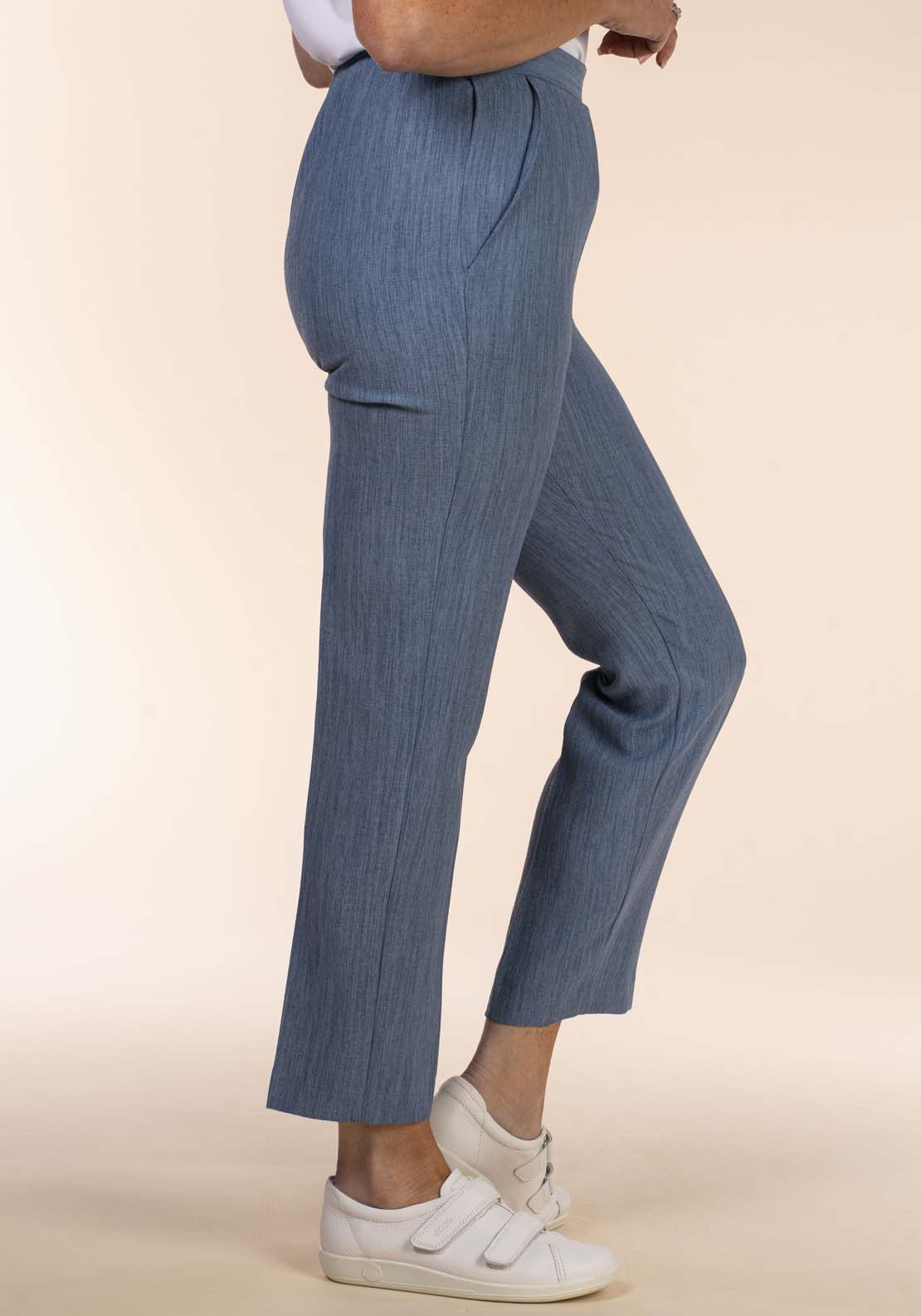 Tea Lane Half Elastic Pant - Blue 3 Shaws Department Stores