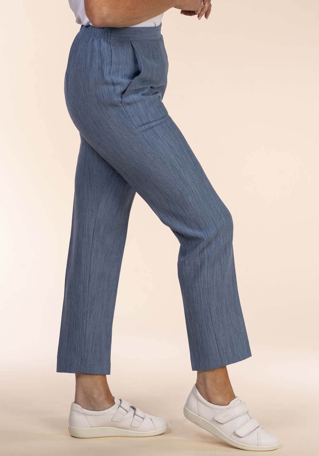 Tea Lane Half Elastic Pant - Blue 6 Shaws Department Stores