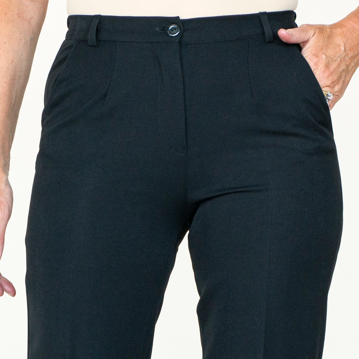 Tea Lane 27 Full Back Elastic Pant - Black 3 Shaws Department Stores