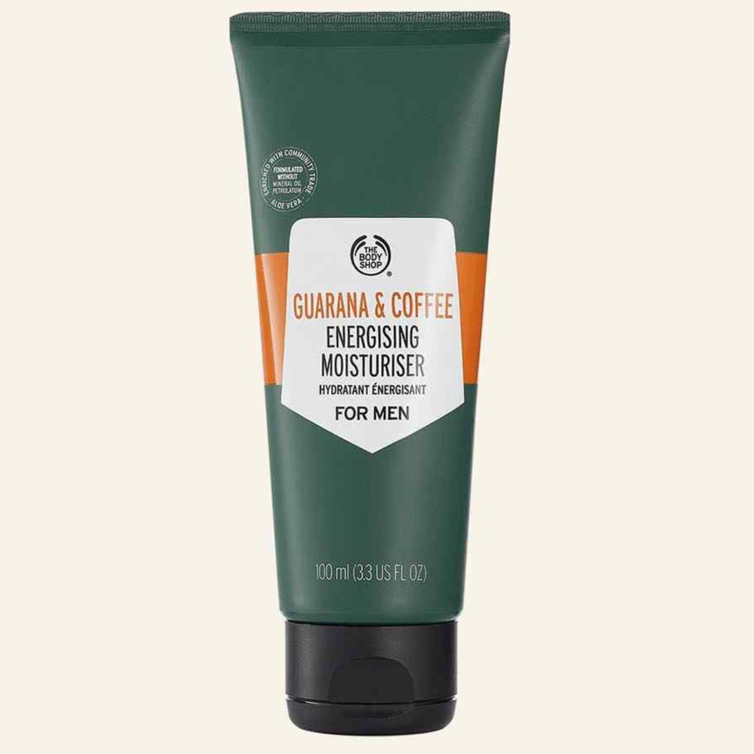 The Body Shop Guarana and Coffee Energising Moisturiser For Men 100ml 1 Shaws Department Stores