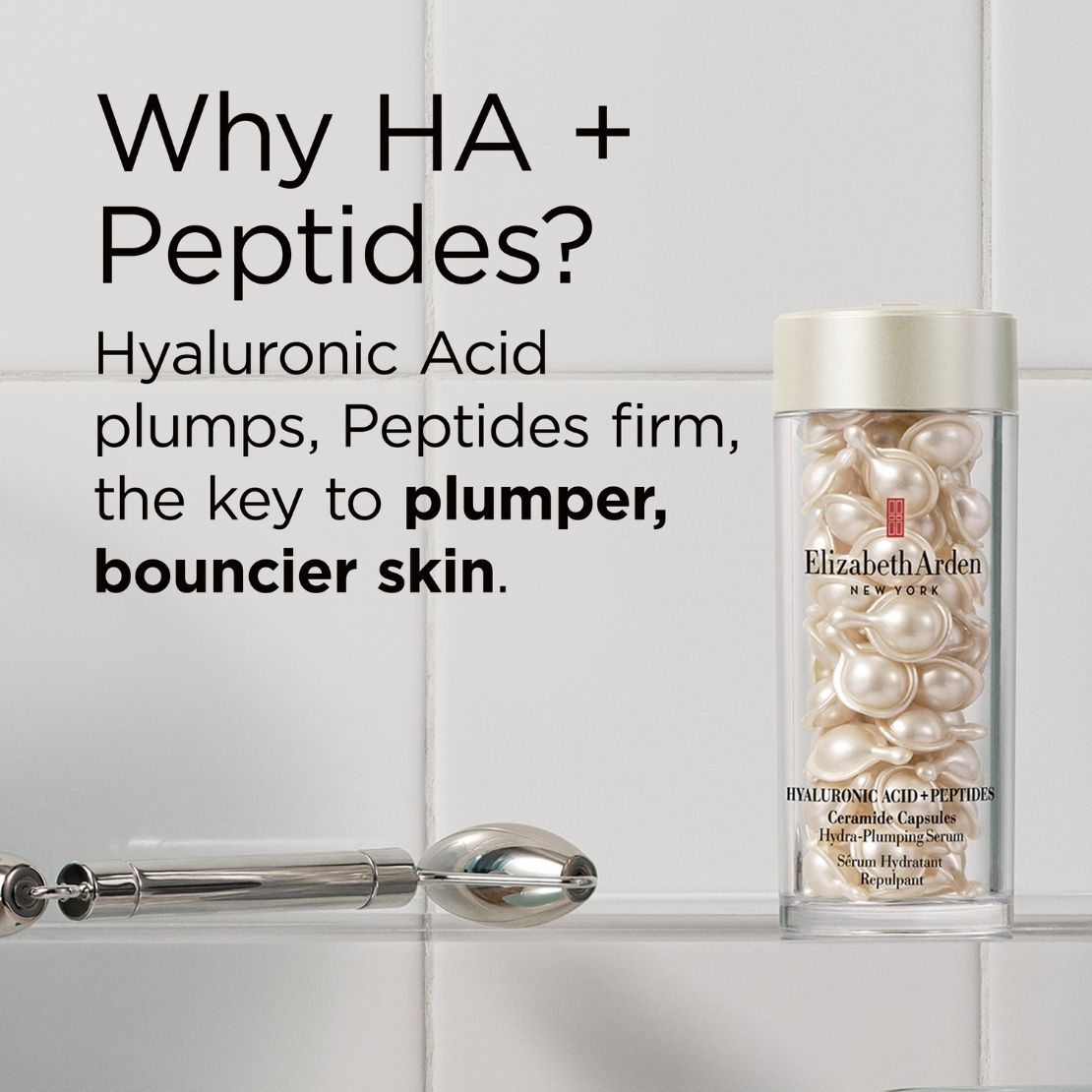 Elizabeth Arden Hyaluronic Acid + Peptides Ceramide Capsules Hydra-Plumping Serum 11 Shaws Department Stores