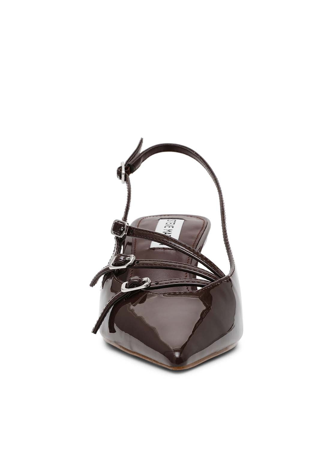 Steve Madden Patent Strap Sling Back - Ground Coffee Patent 5 Shaws Department Stores
