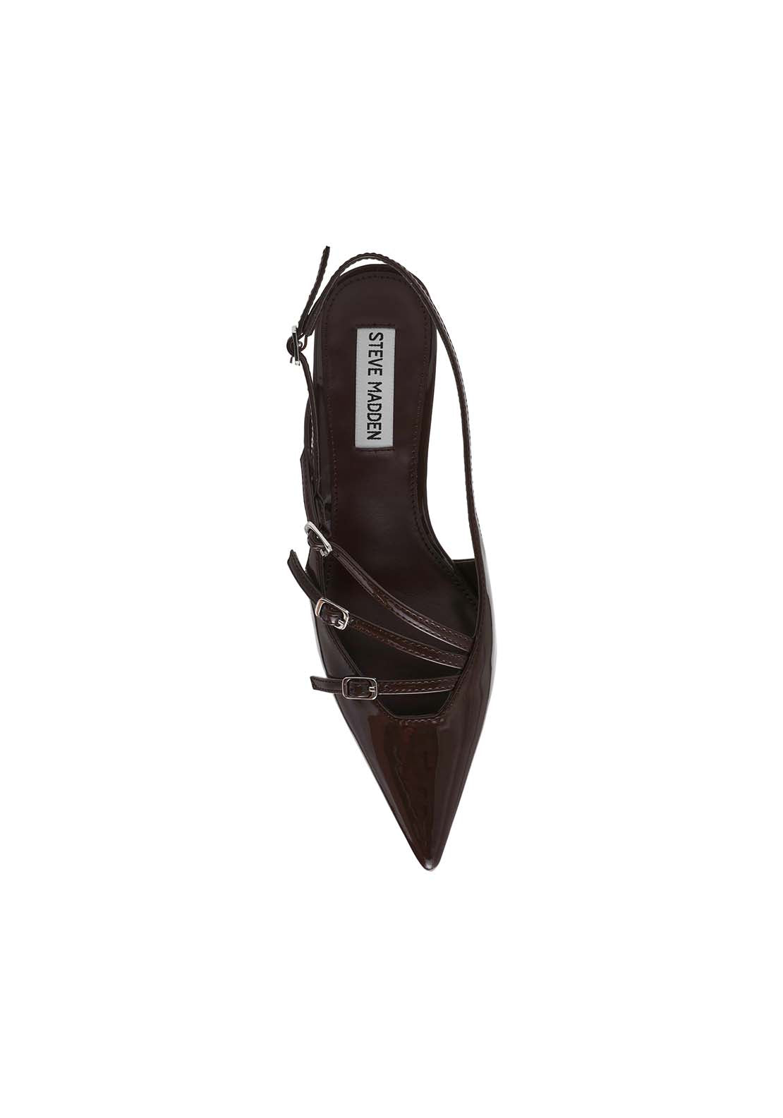 Steve Madden Patent Strap Sling Back - Ground Coffee Patent 6 Shaws Department Stores