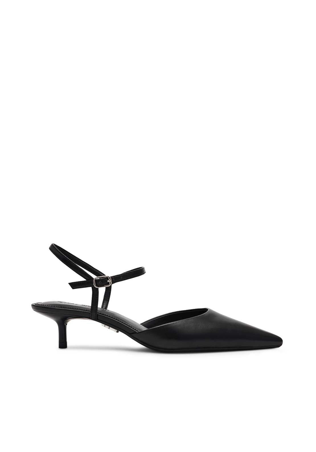 Steve Madden Kitten Heel Slingback With Strap - Black 1 Shaws Department Stores