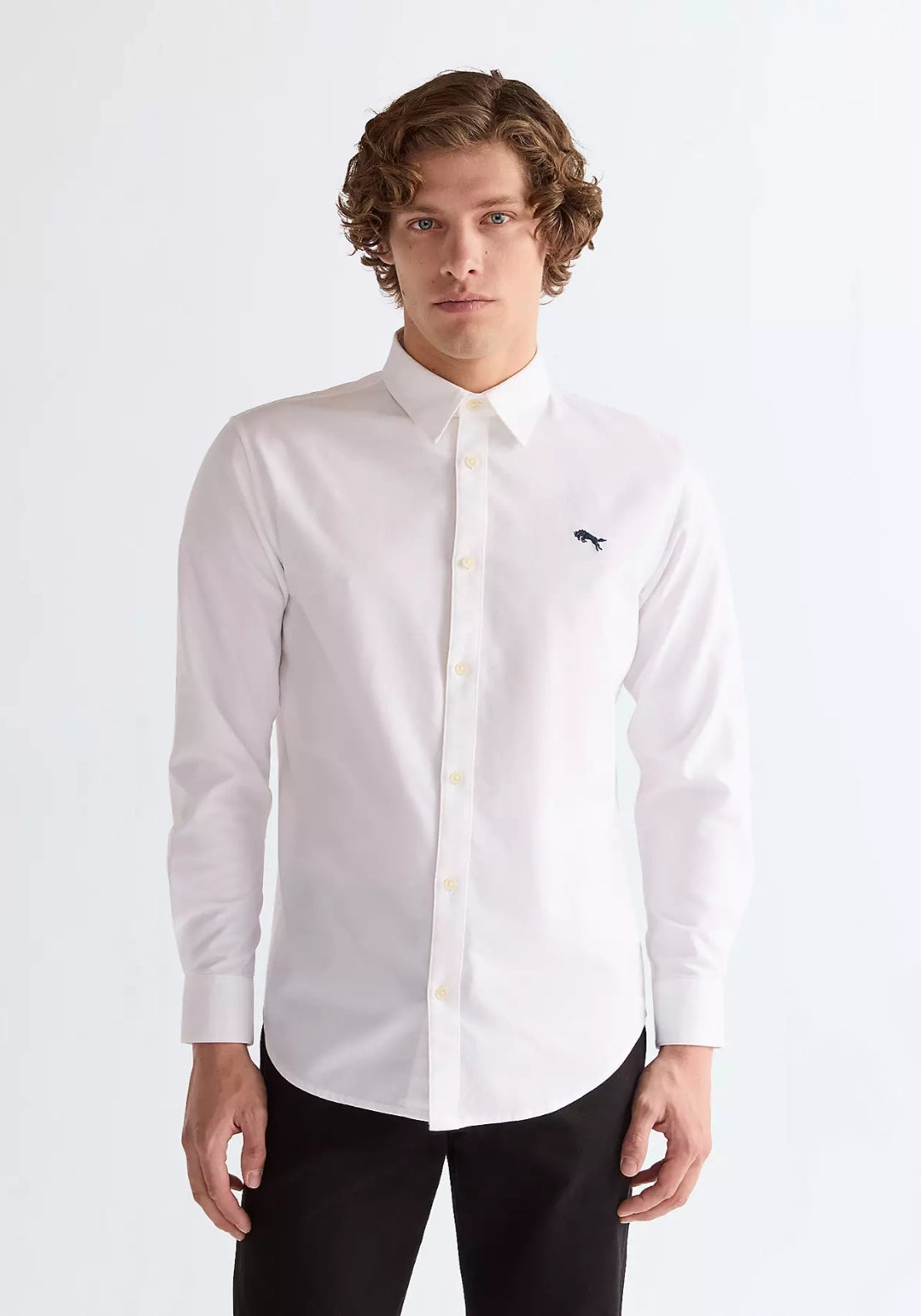 Long Sleeve Oxford Shirt - White Oxford