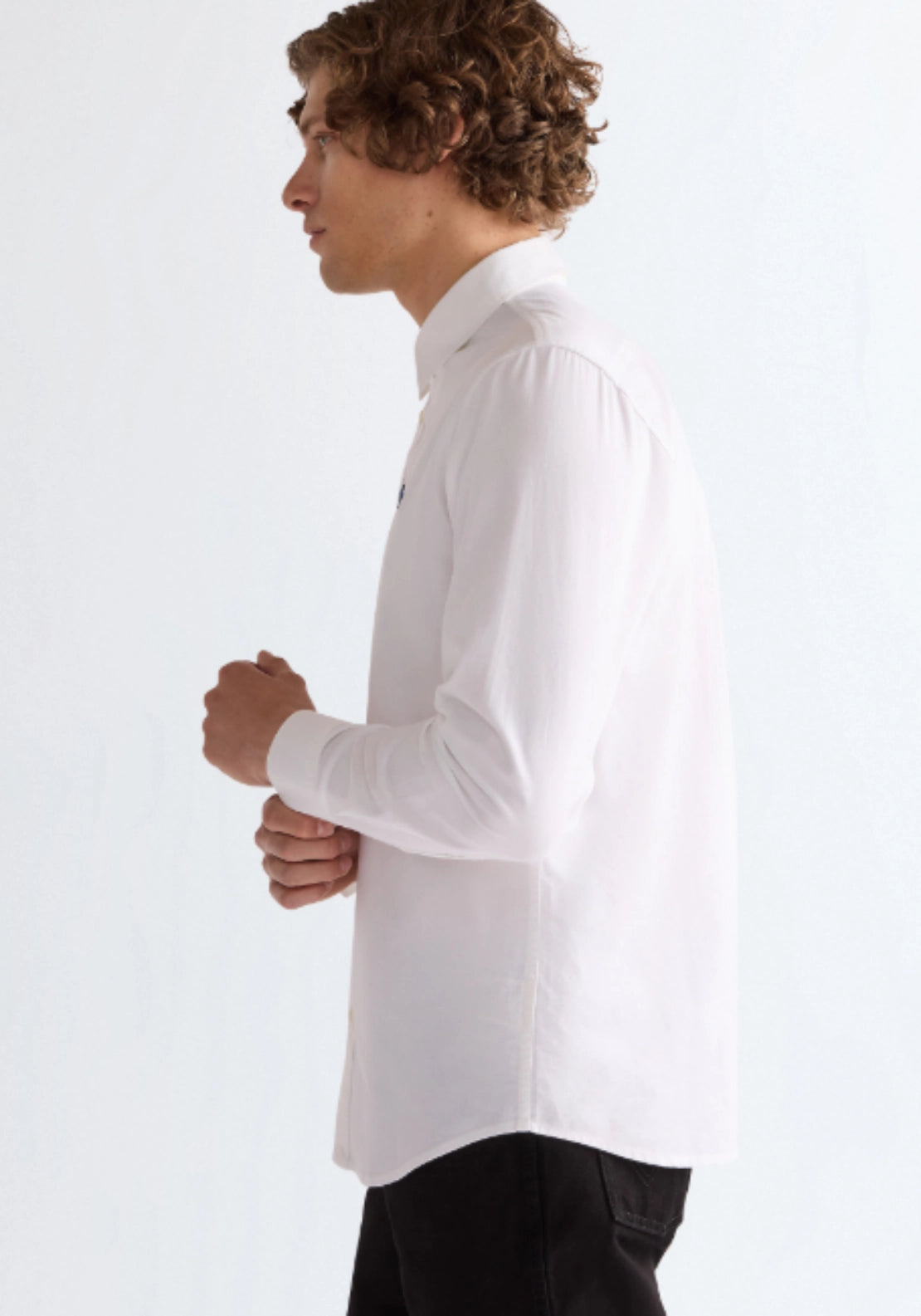 Long Sleeve Oxford Shirt - White Oxford