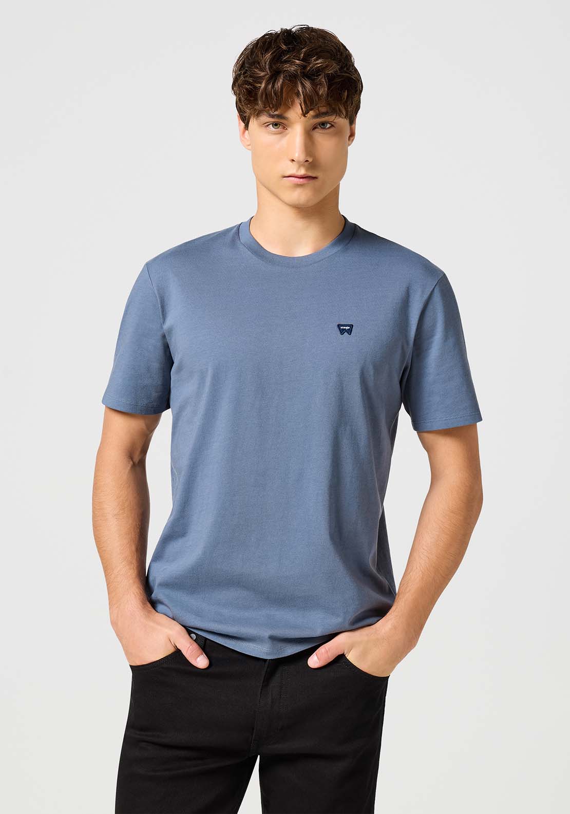 Wrangler Short Sleeve Sign Off Tshirt - Grisaille 1 Shaws Department Stores