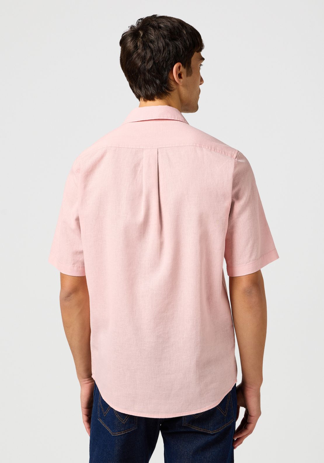 Wrangler Short Sleeve One Pocket Shirt - Silver Pink 2 Shaws Department Stores