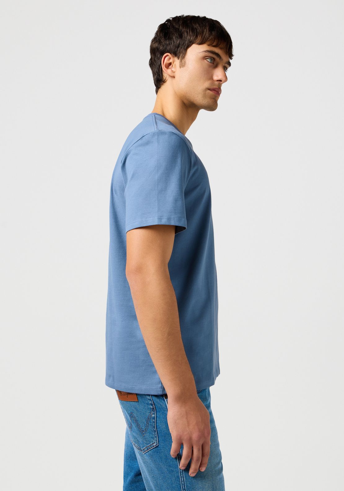 Wrangler Sign Off Tee - Blue 3 Shaws Department Stores