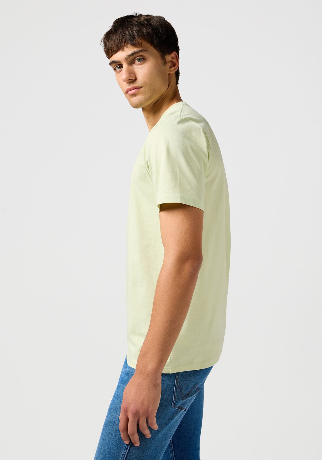 Wrangler Sign Off Tee - Seafoam Green 3 Shaws Department Stores
