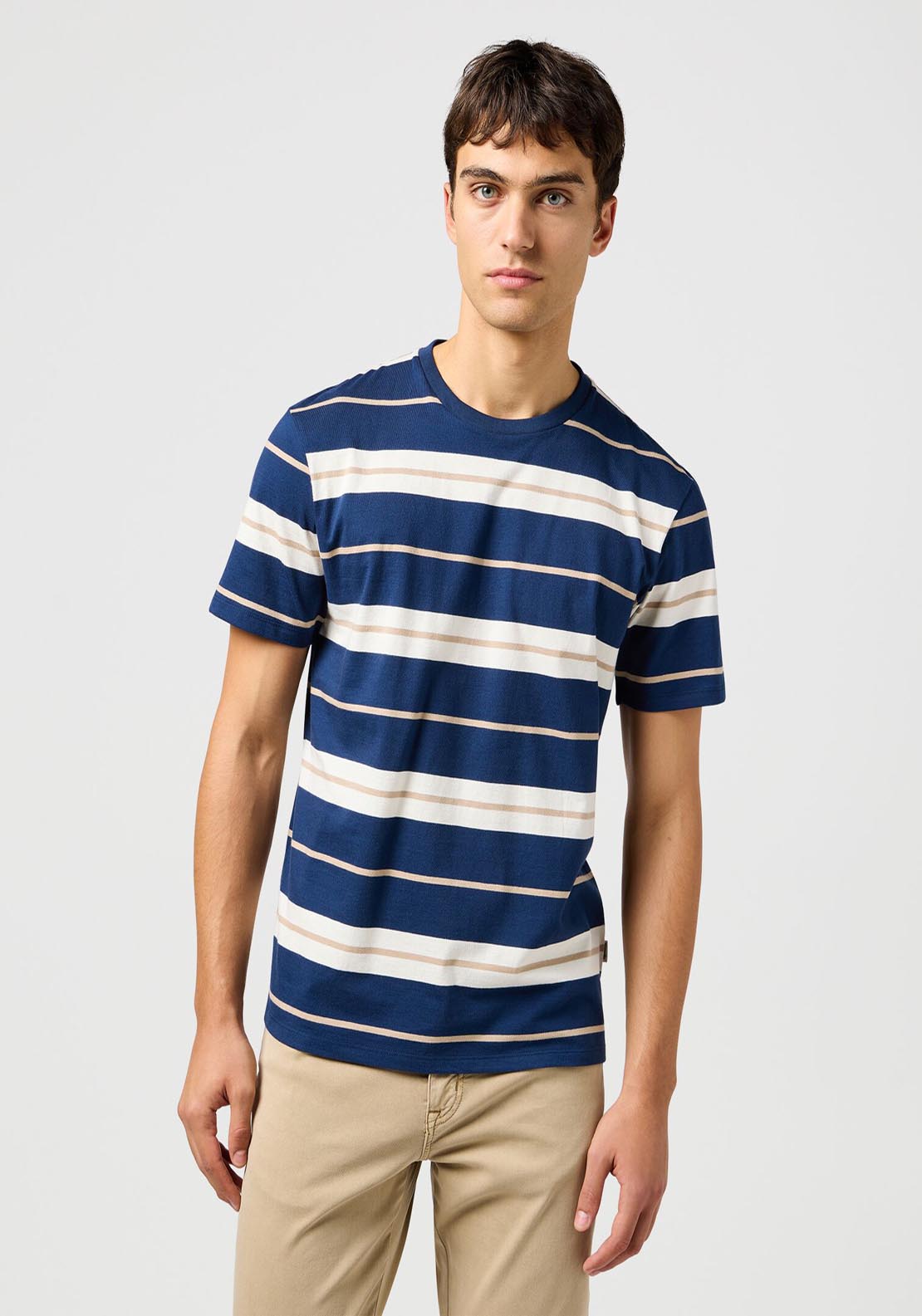 Wrangler Stripe T Shirt - Black 1 Shaws Department Stores