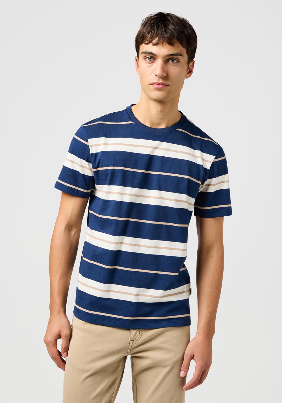 Wrangler Stripe T Shirt - Black 1 Shaws Department Stores