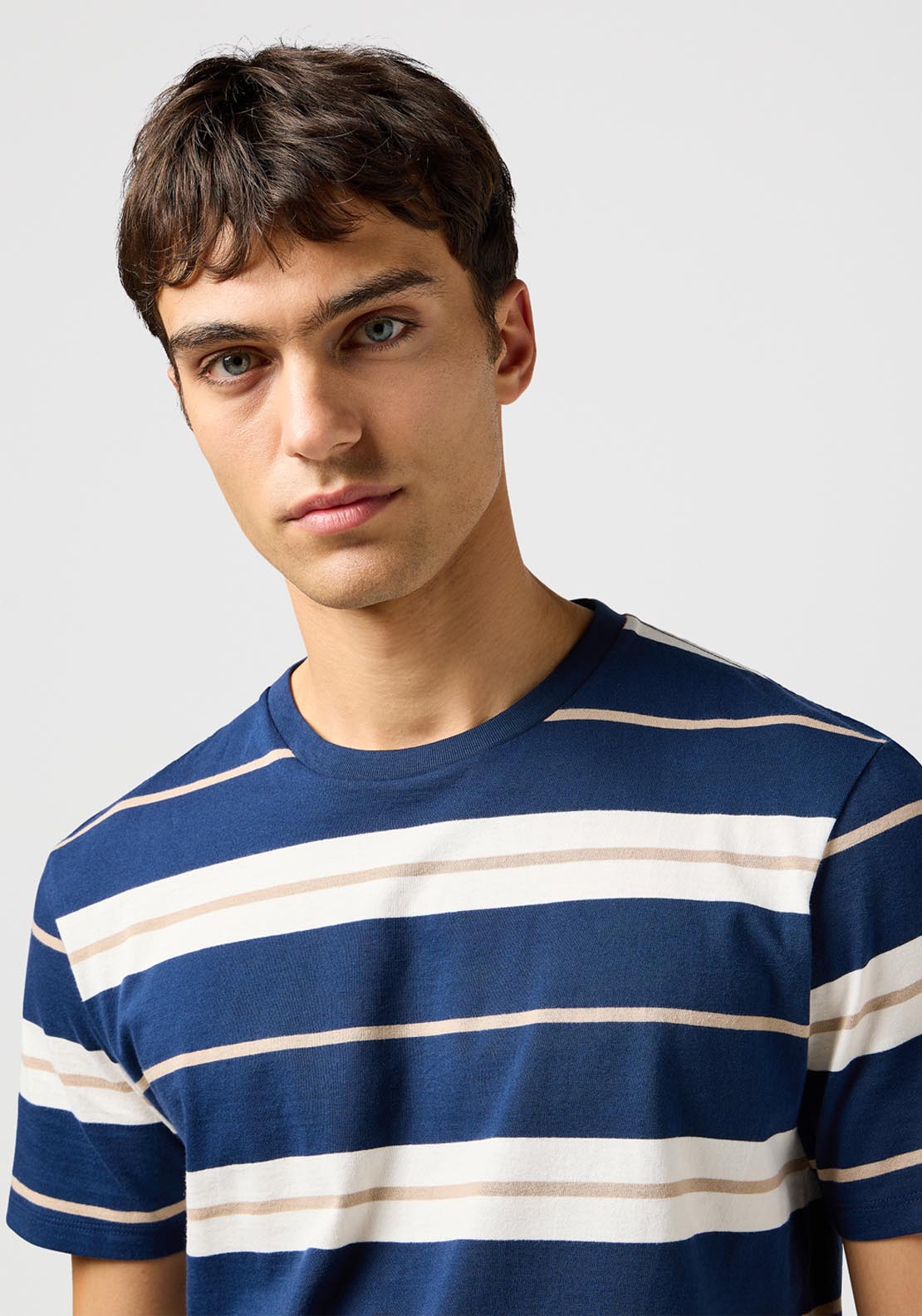 Wrangler Stripe T Shirt - Black 4 Shaws Department Stores