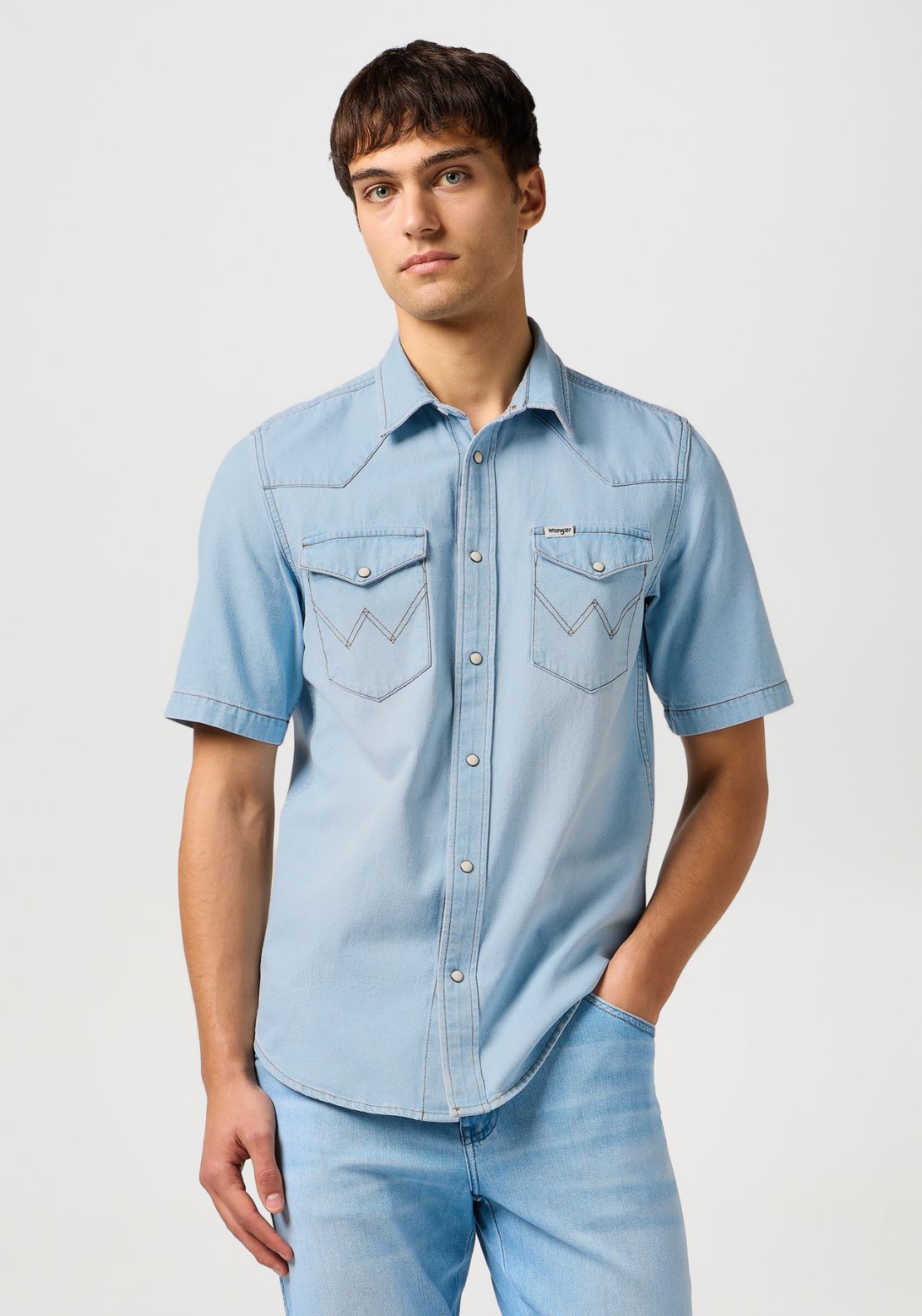 Wrangler Short Sleeve Western - Authentic Tint 5 Shaws Department Stores