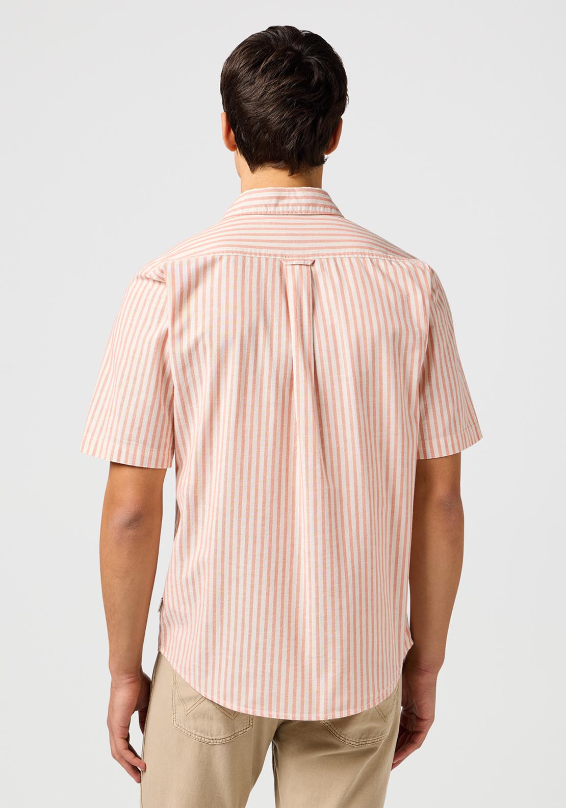 Wrangler Short Sleeve Stripe Shirt - Flamingo 2 Shaws Department Stores