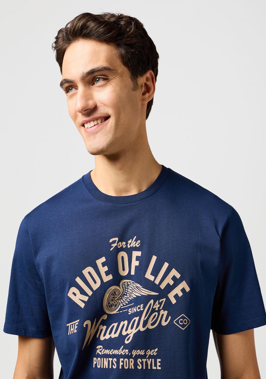 Wrangler Amaerican T Shirt - Navy 4 Shaws Department Stores