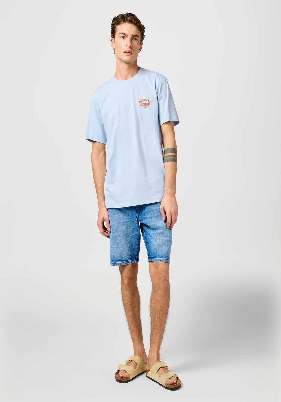 Wrangler Small Logo Tee - Nigaria Mist 5 Shaws Department Stores