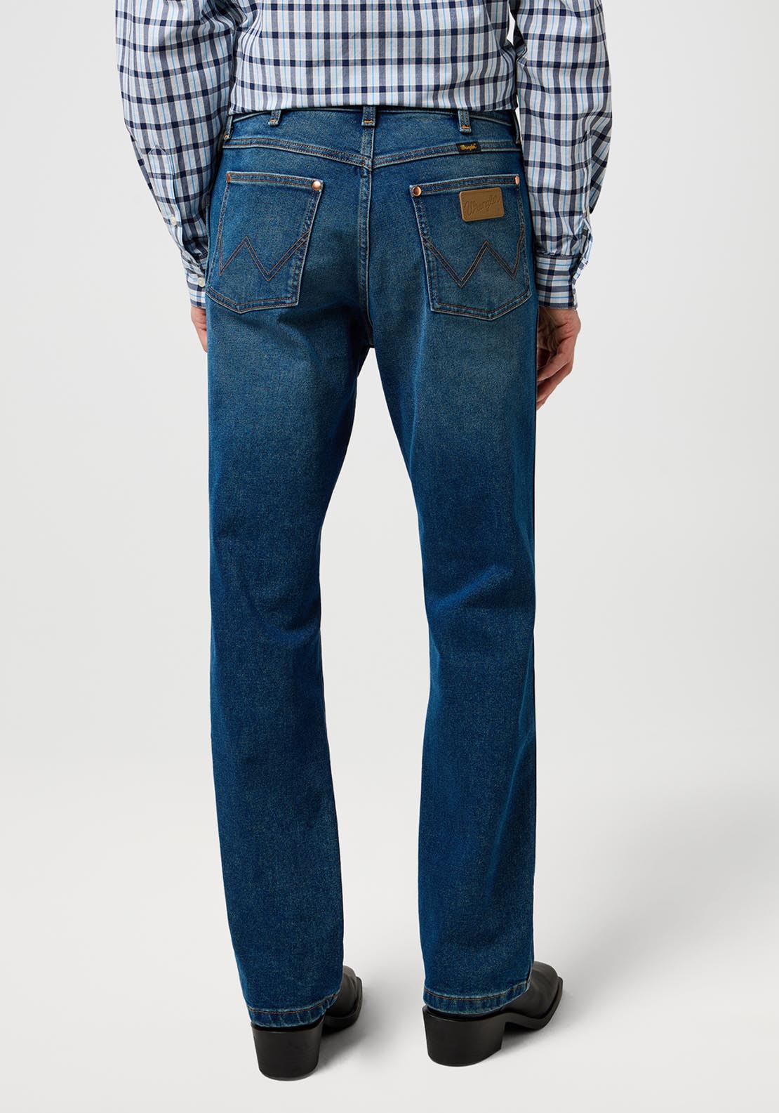 Wrangler Wrancher Bootcut Jeans - Grey 2 Shaws Department Stores